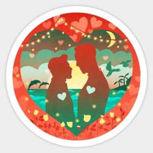 Romantic ccouple, Valentines day love lgbtq+ Sticker